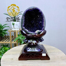 金石通天 然乌拉圭紫晶恐龙蛋紫晶洞聚宝盆水晶洞原矿抛光无水泥家水晶 玫红色 032款恐龙蛋