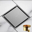 科勒K-R75422T/R7275T全铜枪灰隐形地漏防臭卫生间洗衣机淋浴方形长条 枪灰色隐形地漏【10X10】