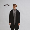 1436珍稀小山羊绒西装领双提男开大衣 黑 185/100A/XXL