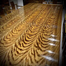 红善红善金丝楠木会议桌小叶桢楠拆房老料黑纹实木家具实用多功能 黑虎皮会议桌