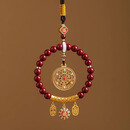 谷咖（guka）车内挂件高端大气上档次汽车挂件朱砂保平安车内饰品高端大气上档 朱砂平安如意短款