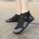 PKSAQ沙滩鞋涉水鞋户外溯溪鞋男士女士游泳鞋透气防滑速干浮潜鞋跑步机 A8307黑色 42