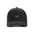 始祖鸟（ARC’TERYX）Logo刺绣棒球帽子男女24555 140613 黑色金标五片帽(均码) 全新 黑色金标硬顶帽(均码)