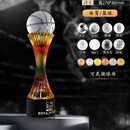 篮球奖杯定制运动会比赛NBA总mvp水晶定做刻字足球奖牌纪念品-【款式10】镀彩高档底-篮球款