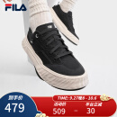 斐乐（FILA）【张艺兴同款】官方川行鞋FOSSO男鞋复古帆布鞋2023夏新款休闲鞋 黑-BK 42