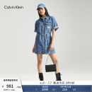 Calvin Klein女包简约金属搭扣链条翻盖式ck荔枝纹斜挎单肩腋下包礼物DH2806 UB1-太空黑 OS