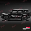 苍塑适用于23款北京BJ40车身拉花车贴新款牧马人JL坦克300汽纸硬派越 硬派越野穿越侧裙进口材质银灰色