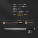 龙泉宝剑纯钧汉剑张叶胜作品花纹钢黑檀木黄铜装手工战术刀剑冷兵器未开刃