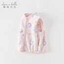 戴维贝拉（DAVE＆BELLA）儿童摇粒绒马甲女童上衣男童背心童装宝宝衣服小童坎肩秋装新款 猫咪印花【DB3237652】 110 cm（建议身高100-110cm）