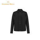 Stefano Ricci/史蒂芬劳.尼治男装 春夏真丝布劳森休闲拉链外套 黑色 50
