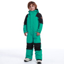 Gsou SNOW儿童滑雪服连体女童套装专业拼接防水加厚保暖单板男童雪服雪裤 绿色（男女同款） 160
