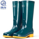 回力雨鞋女时尚户外下雨天中筒防水雨靴水鞋耐磨胶鞋 HXL813 墨绿高筒 37