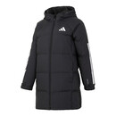 阿迪达斯adidas女冬季长款鸭绒600蓬黑色连帽羽绒服  JG3855 XL