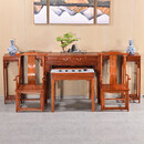 寻古红木家具非洲花梨（学名：刺猬紫檀）中堂六件套实木中式条案供桌条桌农村堂屋佛台 178牙板官帽椅中堂六件套