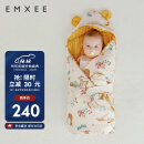 嫚熙(EMXEE)婴儿抱被秋冬加厚保暖初生包被襁褓新生婴儿儿产房包单包被 MX498213930 纳维亚森林 90x90cm