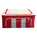 ANCHOW折叠衣物收纳箱布艺抽屉收纳盒牛津布家用箱子整理 AJ266红色66L