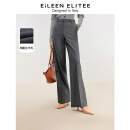 朗姿欧洲EiLEEN ELITEE2024年冬季新款灰色羊毛职业显瘦西装裤子 中灰色 M