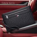 Cohnim kevin奢侈品男士手包手拿拉链男包手抓长钱包送老公男友情人节520礼物 c238黑色【商务休闲】