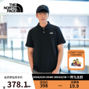 北面（The North Face）【经典款】POLO衫男短袖T恤休闲半袖舒适透气24春夏上新|87UX JK3/黑色 XL/180