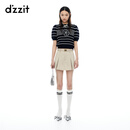 DZZIT【爆款补单】地素短裤早春压褶工艺裙裤设计学院风女 浅卡其色 S
