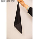 考级舞蹈丝巾纱巾表演道具胶州秧歌手帕风酥雨忆雪纺方巾跳舞手绢 黑色 48厘米*48厘米