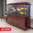 森森（SUNSUN）【包安装】鱼缸大型客厅生态超白玻璃水族箱底过滤龙鱼缸免换水 1.8米长60.2cm宽(刚果柚木)带豪华礼包