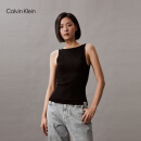 Calvin Klein【JENNIE同款】Jeans24春夏女性感大露背内搭针织背心J223282 BEH-太空黑 XS
