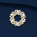 Marco Bizzarri【高档品牌胸针】丽叶胸针高档女花环西装防走光别针配饰女士胸花 情人节送女友送老婆生日礼物