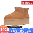 UGG美版秋冬女款保暖加厚底迷你短筒雪地靴1135092 CHE-栗色 37