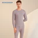 舒雅（Schiesser）男士圆领WARMER系列厚款运动吸湿速干抗静电保暖套装E5/24022W 灰色 XL 【80-90公斤】