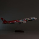 合金模型客机空客A350-900四川航空熊猫彩绘航模礼品摆件带灯光 47cm川航350带轮带灯光