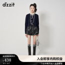 DZZIT地素环保皮短裤23秋专柜新款复古运动风a字型设计感小众女 黑色 S