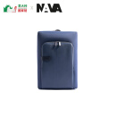 意大利进口NAVA DESIGN商务双肩背包皮革装饰尼龙材质深蓝色背包_SD070