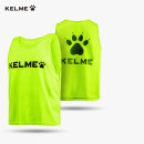 KELME卡尔美足球训练背心分组对抗服中小学生成人马甲分队服背心 荧光绿黑 XL（适合身高170-190cm）