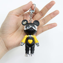 星际熊新款挂饰悠闲时光眼罩小熊挂件搭配包包汽车钥匙扣 黑色