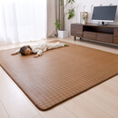 斯丽凯藤编凉席地毯夏季卧室床边地铺家用榻榻米客厅地垫席子软垫阳台 罗马格藤【深山冰藤面料 经久耐 120c×200cm