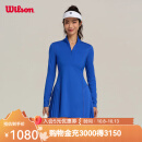 威尔胜（Wilson）官方2024秋季新款女士ALL COURT半拉链长袖连衣裙网球服 WW00329431DBO-宝石蓝 165/84A/S