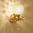 祎琳（yilin）壁灯卧室墙壁床头灯简约现代创意欧式美式led客厅过道楼梯灯具 金色单头金配送LED灯泡 三色光