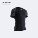 XBIONIC全新优能轻量4.0男士运动短袖T恤跑步功能内衣健身骑行压缩衣 猫眼黑/极地白 XL