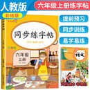 小学同步练字帖六年级语文上册 小学六年级语文同步练字帖专项训练书写字帖控笔训练 学生规范字字体