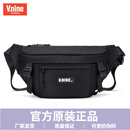 第九城（V.NINE）第九城 男士胸包大容量单肩包腰包休闲运动邮差包机能包运动斜挎 曜石黑