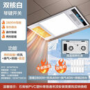 奥普照明浴霸集成吊顶风暖排气扇一体卫生间双摆页双取暖机浴室 双电机单暖 阻燃机身 琴键开