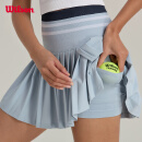 威尔胜（Wilson）官方2024年春夏女子新款针织裙打底舒适伸展高腰运动网球半身裙 WW00313411LBB-灰蓝色 170/70A/M