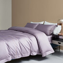 伊诗曼A类高端140支长绒棉被套单件纯棉 纯色单人双人床全棉被罩 紫晶灰 220x240cm单件被套