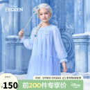 迪士尼（Disney）儿童女童泡泡袖连衣裙甜美爱艾莎公主网纱裙子23春DB311RE08蓝130