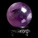 石传百世【附专业证书】天然紫水晶球摆件水晶工艺品礼品家居装饰原石打磨 球直径11-12厘米