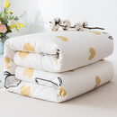 新疆棉花被全棉长绒棉冬被春秋被棉被褥学生宿舍被子被芯垫被棉絮 爱心猫咪-白色 180x220cm 特厚冬被【总重8斤】正宗新疆棉