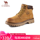 骆驼（CAMEL）男士马丁靴户外情侣高帮大黄靴 GE122W7757T 金黄 42