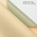鲜花包装纸花店花艺包花花纸双面双色欧雅纸韩式花束花篮玫瑰材料 抹茶+香槟 58*58CM(20张)