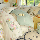 谷蝶全棉四件套100纯棉四季简约款式亲肤床上用品床单被套学生件套4 彼得兔【母婴级全棉】 宿舍床三件套【被套150?200cm】